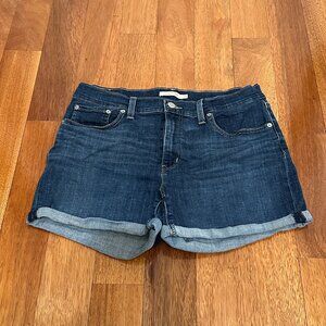 Mid-Length Denim Levi Shorts (Stretch)